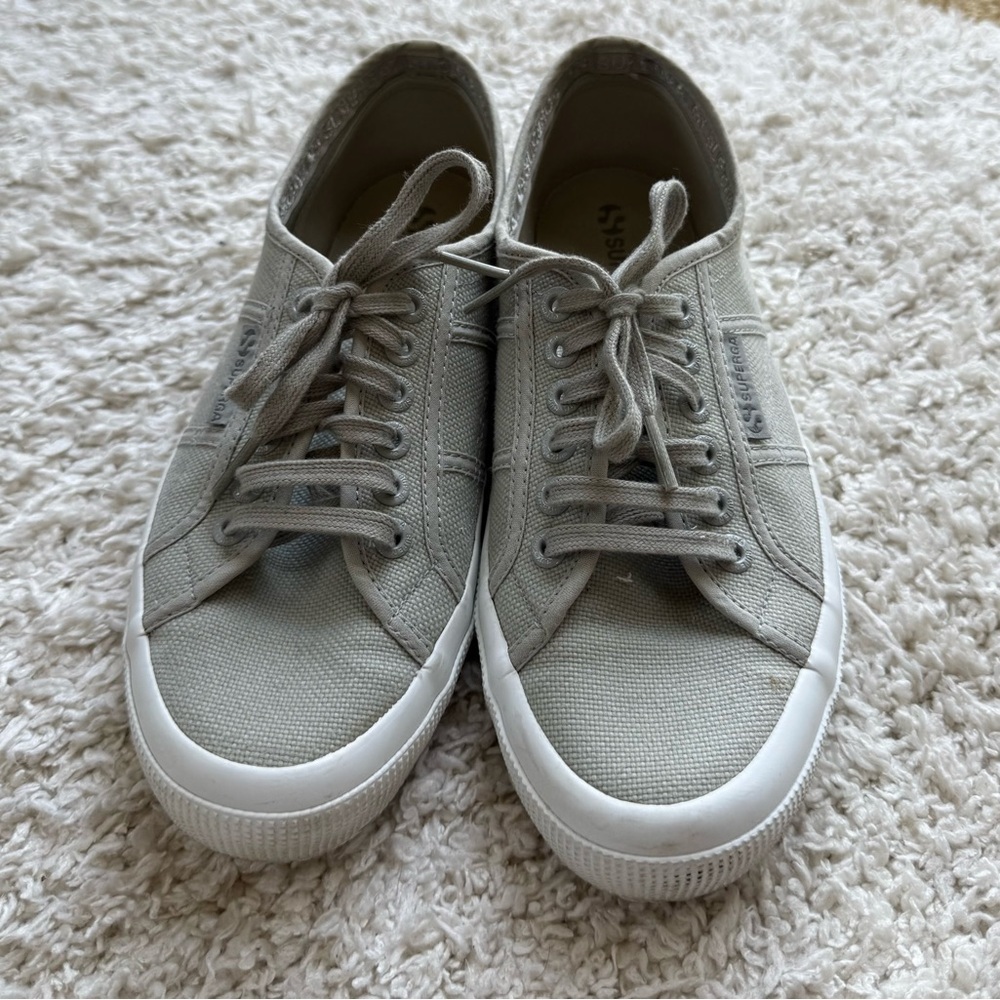 Superga Gray Sneakers Classic Low-Top Design
